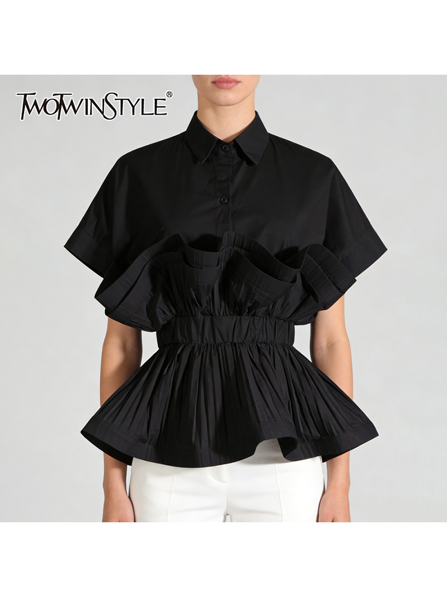 Summer Clothing Trends For Women - TWOTWINSTYLE Moda Eklenmiş Ruffles Kıvrımlar Tasarım