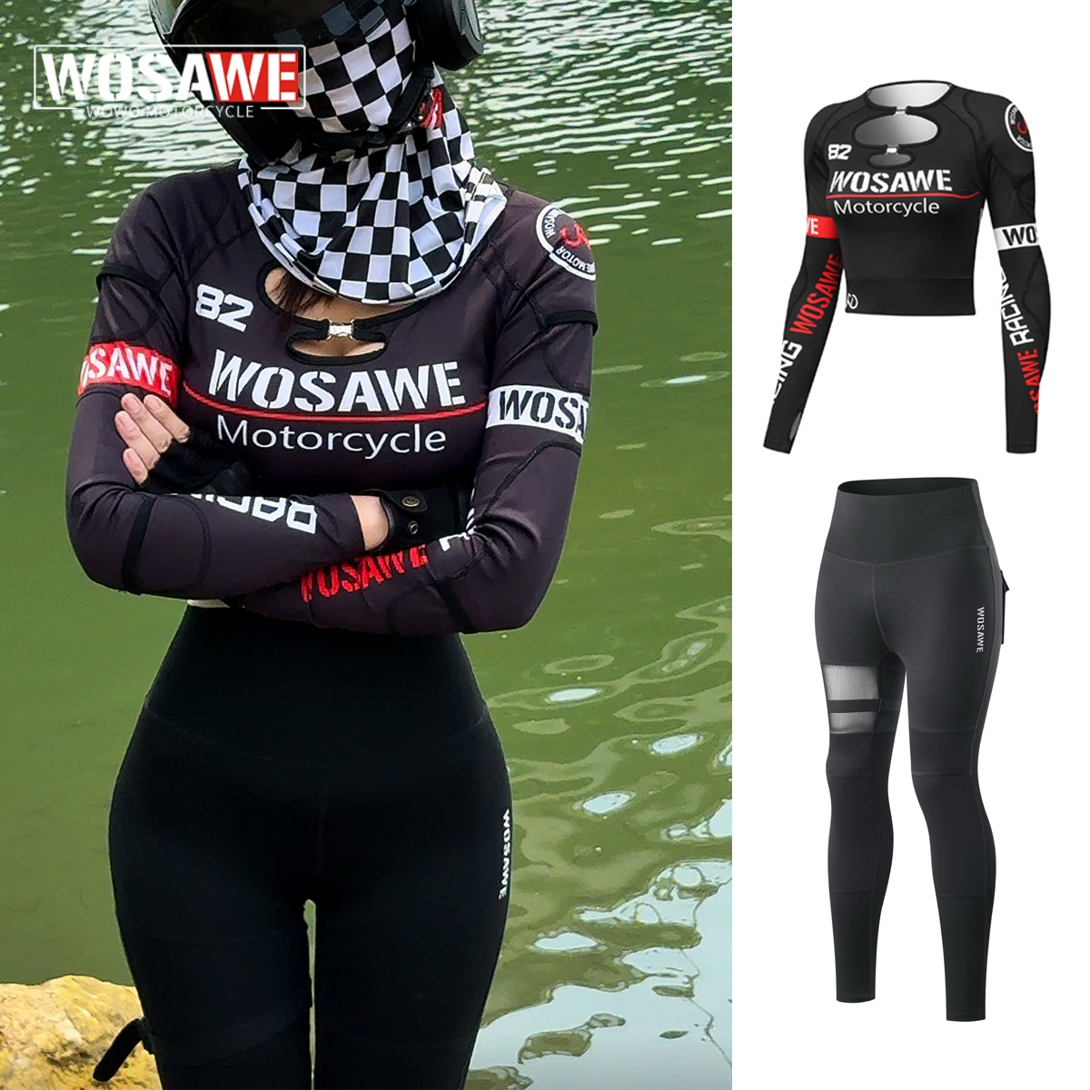 Summer Light Clothing - WOSAWE Yaz Kadın Ince Motosiklet Ceket