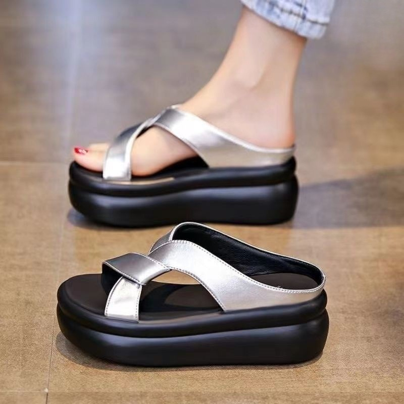 Summer Light Clothing - Kadın Plaj Sandaletleri Yeni Kalın Taban