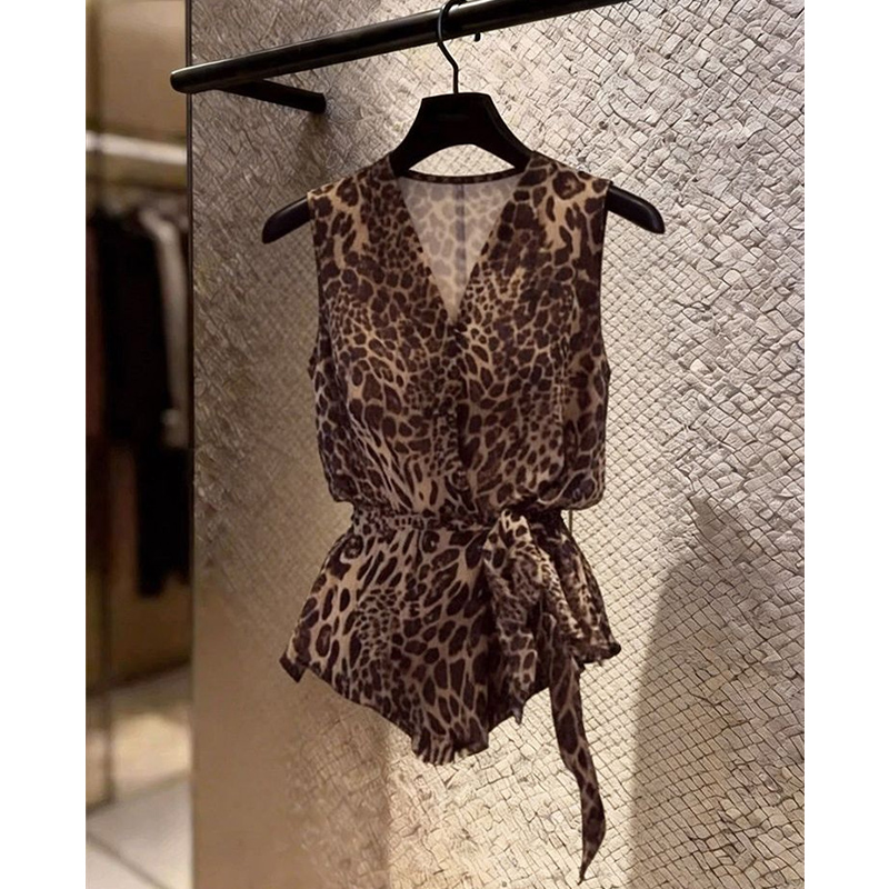 Summer Clothing Trends For Women - Yaz Trendi Seksi Leopar Şifon V