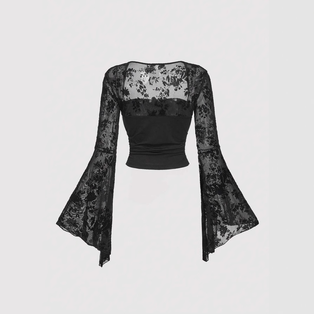 Gotik Seksi Dantel Örgü Flared - Summer Grunge Clothing incelemesi ve fiyatı